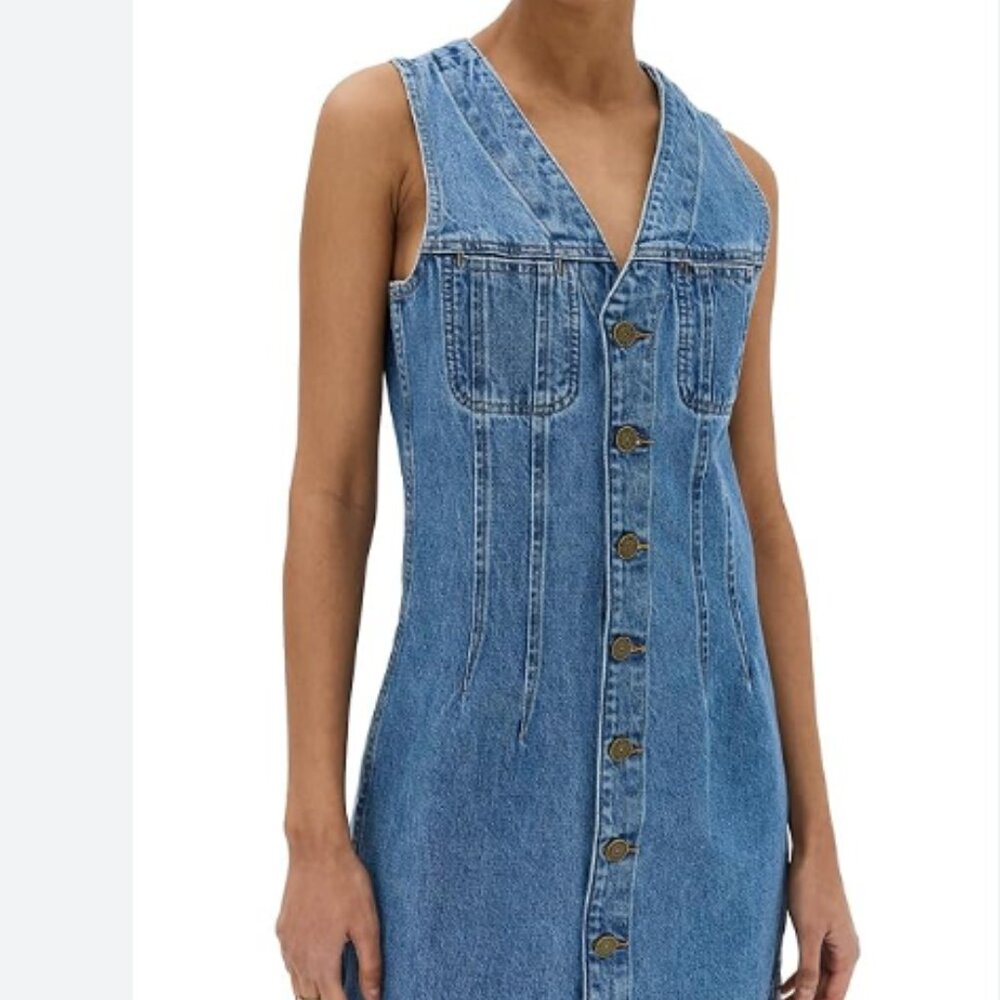Frame Sleeveless Trucker Pocket Dress